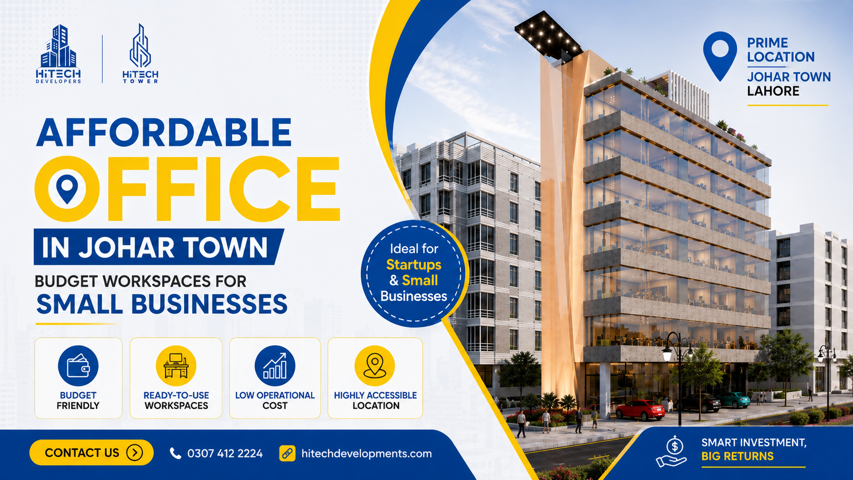 Affordable Office in Johar Town: Budget Workspaces for Small Businesses