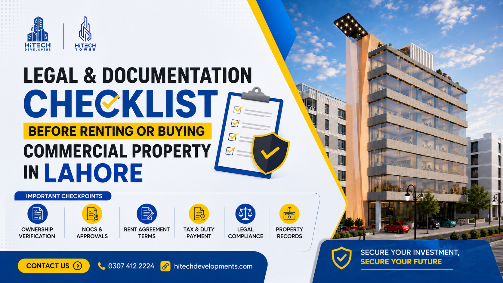 Commercial property documentation checklist in Lahore